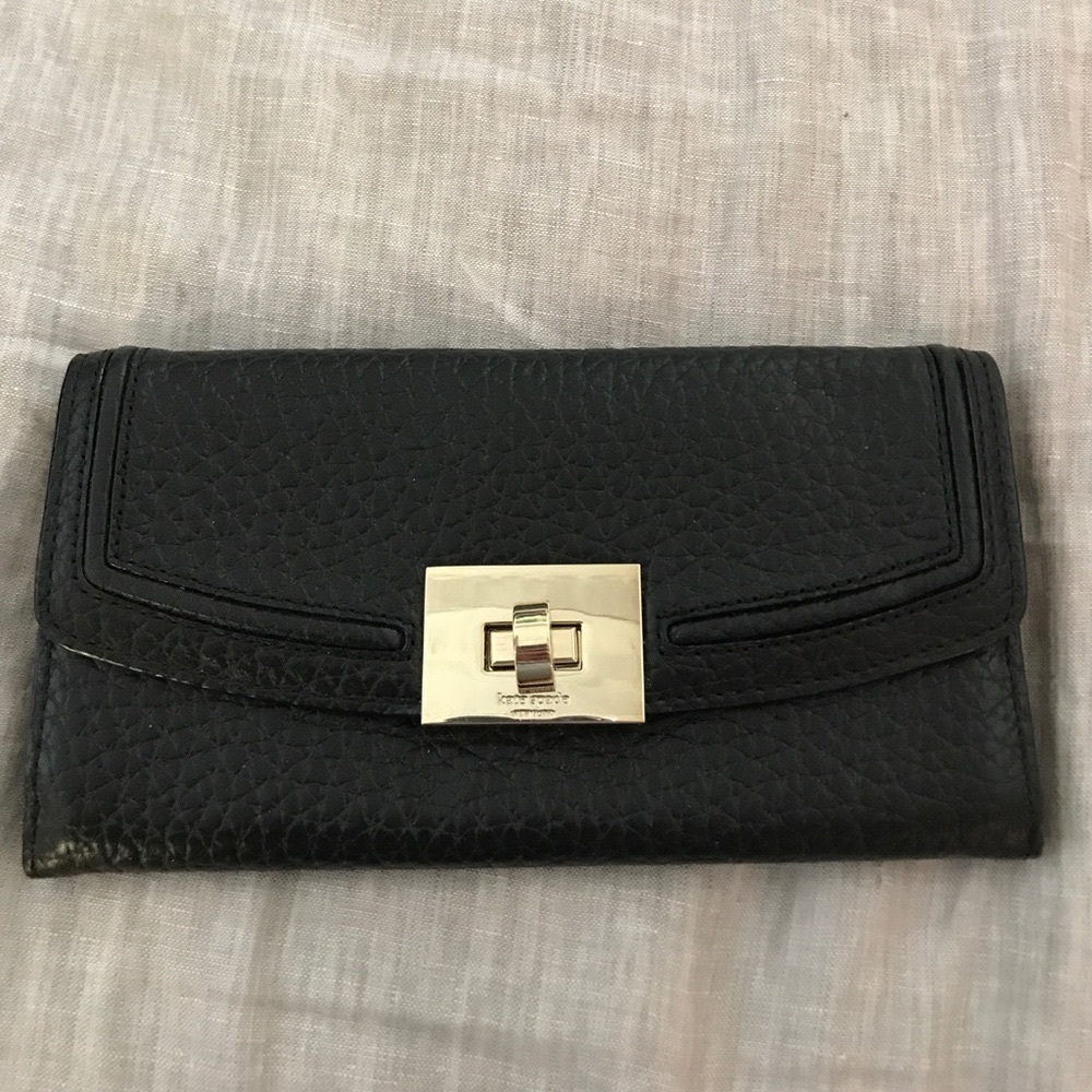 Kate Spade Everett Way Leather Turn Lock Wallet